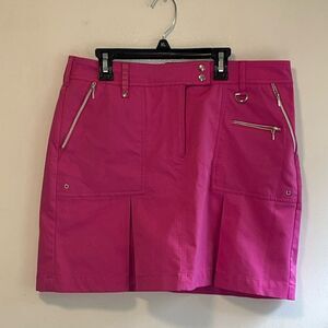 EXCELLENT USED CONDITION SIZE 8 GG BLUE BOCA PLEATED PINK GG BLUE SKORT